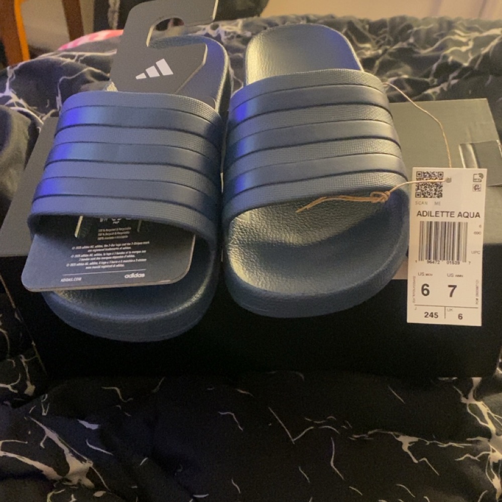 Adidas Navy Slide Sandals